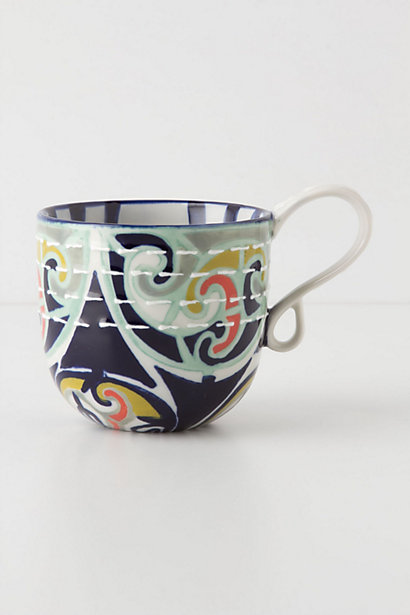 Kantha Stitched Mug