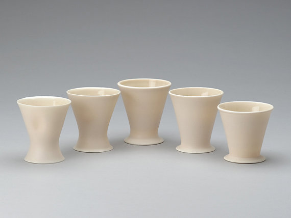 Set of Five Porcelain Mint Julep Cups